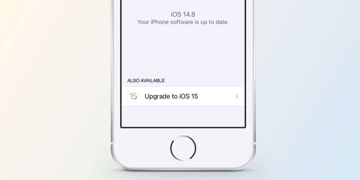 iOS 15 no instalado
